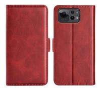 LMFULM® Étui pour ASUS Zenfone 12 Ultra AI2501 (6,78 Pouces) PU Cuir Couverture Magnétique Portefeuille Protection Housse Stent Fonction Flip Cuir Rouge
