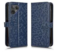 LMFULM® Étui pour Fairphone 5 (6,46 Pouces) PU Cuir Couverture Portefeuille Coque Fermeture Magnétique Support Protection Housse À Pois Textures Bleu