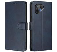 LMFULM® Étui pour Fairphone 5 (6,46 Pouces) PU Cuir Couverture Portefeuille Coque Fermeture Magnétique Flip Case Support Protection Housse Bleu