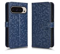 LMFULM® Étui pour Google Pixel 9 (G2YBB, GUR25, G1B60) (6,3 Pouces) PU Cuir Couverture Portefeuille Coque Fermeture Magnétique Support Protection Housse À Pois Textures Bleu