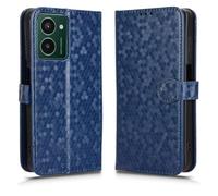 LMFULM® Étui pour HMD Pulse/Pulse+/ Pulse Pro (6,65 Pouces) PU Cuir Couverture Portefeuille Coque Fermeture Magnétique Support Protection Housse À Pois Textures Bleu