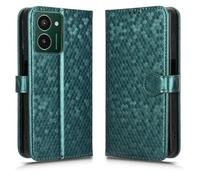 LMFULM® Étui pour HMD Pulse/Pulse+/ Pulse Pro (6,65 Pouces) PU Cuir Couverture Portefeuille Coque Fermeture Magnétique Support Protection Housse À Pois Textures Vert