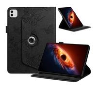 LMFULM® Étui pour Honor MagicPad 4 YLE-W09 (12,3 Pouces) PU Cuir Poche Cas Couverture Coque avec 360° Rotation Support Housse Protection Papillon Motif Noir