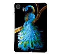 LMFULM® Étui pour Lenovo Tab K10C TB-311XU (10,1 Pouces) Mince Slim Housse de Tablette TPU Souple Coque Etui de Protection Antichoc Couverture Arrière Paon Motif