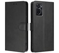 LMFULM® Étui pour Oppo A36/ A76/ A96 (CPH2375, CPH2333) (6,59 Pouces) PU Cuir Couverture Portefeuille Coque Fermeture Magnétique Flip Case Support Protection Housse Noir
