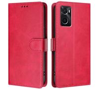 LMFULM® Étui pour Oppo A36/ A76/ A96 (CPH2375, CPH2333) (6,59 Pouces) PU Cuir Couverture Portefeuille Coque Fermeture Magnétique Flip Case Support Protection Housse Rose