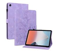 LMFULM® Étui pour Oppo Pad Air (OPD2102, X21N2) (10,36 Pouces) PU Cuir Flip Coque Protection avec Support Housse Case Portefeuille Cover Lotus Impression Pourpre