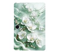 LMFULM® Étui pour Oppo Pad Neo/Pad Go/Pad Air 2 (OPD2302) (11,4 Pouces) Mince Slim Housse de Tablette TPU Souple Coque Etui de Protection Antichoc Couverture Arrière Fleur de Jade Motif