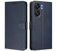 LMFULM® Étui pour Oukitel C58 / C58 Pro (6,7 Pouces) PU Cuir Couverture Portefeuille Coque Fermeture Magnétique Flip Case Support Protection Housse Bleu