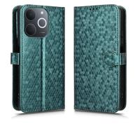 LMFULM® Étui pour Realme Note 70T RMX5313 (6,74 Pouces) PU Cuir Couverture Portefeuille Coque Fermeture Magnétique Support Protection Housse À Pois Textures Vert