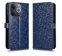LMFULM® Étui pour Realme Note 70T RMX5313 (6,74 Pouces) PU Cuir Couverture Portefeuille Coque Fermeture Magnétique Support Protection Housse À Pois Textures Bleu