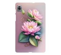 LMFULM® Étui pour Realme Pad Mini (8,7 Pouces) Mince Slim Housse de Tablette TPU Souple Coque Etui de Protection Antichoc Couverture Arrière Fleur de Lotus Motif