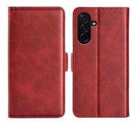 LMFULM® Étui pour Samsung Galaxy A27 / SM-A276 (6,7 Pouces) PU Cuir Couverture Magnétique Portefeuille Protection Housse Stent Fonction Flip Cuir Rouge