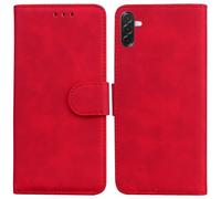 LMFULM® Étui pour Samsung Galaxy A36/A37 / SM-A366/A376 (6,7 Pouces) PU Magnétique Pochette Cuir Housse Rabattable Case Stent Fonction Cover Rouge
