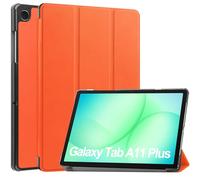 LMFULM® Étui pour Samsung Galaxy Tab A11 Plus SM-X230/X235/X236 (11 Pouces) Mince et Léger Retourner Cuir Coque Couverture Sommeil/Réveil Auto Protection Support Housse Orange
