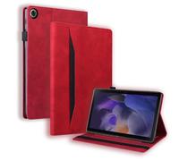 LMFULM® Étui pour Samsung Galaxy Tab A11 / SM-X130/X133/X135 (8,7 Pouces) PU Cuir Poche Cas Flip Coque Protection avec Portefeuille Style Stand Housse Case Rouge