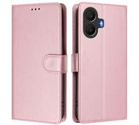 LMFULM® Étui pour TCL K70 5G T522A (6,75 Pouces) PU Cuir Couverture Portefeuille Coque Fermeture Magnétique Flip Case Support Protection Housse Or Rose