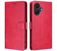 LMFULM® Étui pour TCL K70 5G T522A (6,75 Pouces) PU Cuir Couverture Portefeuille Coque Fermeture Magnétique Flip Case Support Protection Housse Rose