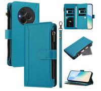 LMFULM® Étui pour TCL NxtPaper 60 Ultra T951K (7,2 Pouces) Lanière PU Cuir Couverture Eclair Portefeuille avec Support Coque Neuf Fente Protection Housse Bleu Lac
