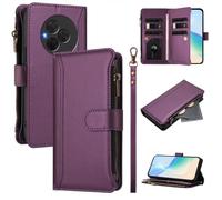 LMFULM® Étui pour TCL NxtPaper 60 Ultra T951K (7,2 Pouces) Lanière PU Cuir Couverture Eclair Portefeuille avec Support Coque Neuf Fente Protection Housse Violet