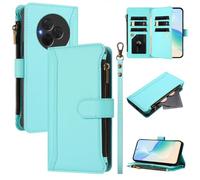 LMFULM® Étui pour TCL NxtPaper 60 Ultra T951K (7,2 Pouces) Lanière PU Cuir Couverture Eclair Portefeuille avec Support Coque Neuf Fente Protection Housse Vert Menthe