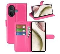 LMFULM® Étui pour Vivo V60 Lite V2530 (6,77 Pouces) PU Cuir Couverture Magnétique Portefeuille Protection Housse Motif Litchi Stent Fonction Flip Cuir Rose Rouge