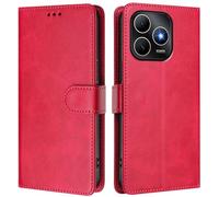 LMFULM® Étui pour Wiko Hi Enjoy 80S JLG-AN00 (6,56 Pouces) PU Cuir Couverture Portefeuille Coque Fermeture Magnétique Flip Case Support Protection Housse Rose