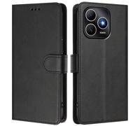 LMFULM® Étui pour Wiko Hi Enjoy 80S JLG-AN00 (6,56 Pouces) PU Cuir Couverture Portefeuille Coque Fermeture Magnétique Flip Case Support Protection Housse Noir