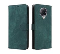 LMFULM® Étui pour Xiaomi Poco F2 Pro/Redmi K30 Pro/K30 Ultra/K30 Pro Zoom PU Cuir Couverture Brosses Antivol Portefeuille Coque Fermeture Magnétique Support Protection Housse Retro Givré Vert