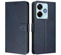 LMFULM® Étui pour Xiaomi Redmi 13/ 13x (6,79 Pouces) PU Cuir Couverture Portefeuille Coque Fermeture Magnétique Flip Case Support Protection Housse Bleu