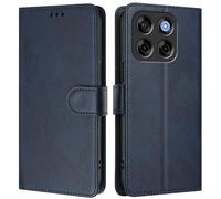 LMFULM® Étui pour ZTE Blade V70 Design / V70 Vita (6,7 Pouces) PU Cuir Couverture Portefeuille Coque Fermeture Magnétique Flip Case Support Protection Housse Bleu