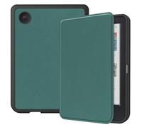 LMFULM® Tablet Étui pour KOBO Clara Colour/Clara BW (6 Pouces) PU Cuir Flip Coque Couverture Smart Shell Mince et Léger Sommeil/Réveil Auto Protection Stand Housse Vert Foncé