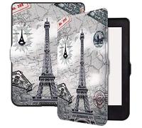 LMFULM® Tablet Étui pour KOBO Nia 2020 (6 Pouces) PU Cuir Flip Coque Couverture Smart Shell Mince et Léger Sommeil/Réveil Auto Protection Stand Housse Tour Rétro Motif