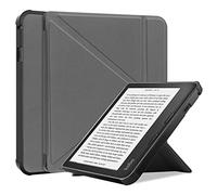 LMFULM® Tablet Étui pour KOBO Sage (8 Pouces) PU Cuir Flip Coque Couverture Mince et Léger Sommeil/Réveil Auto Protection Multiple Pliage Support Housse Gris