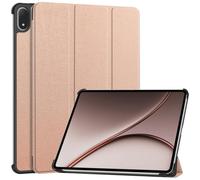 LMFULM® Tablet Étui pour OnePlus Pad 4 (13,2 Pouces) PU Cuir Flip Coque Couverture Mince et Léger Sommeil/Réveil Auto Protection Support Housse Or Rose