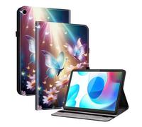 LMFULM® Tablet Étui pour Realme Pad RMP2102 (10,4 Pouces) PU Cuir Couverture Portefeuille avec Support Housse Coque Protection Fleur Papillon Motif