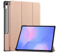 LMFULM® Tablet Étui pour Samsung Galaxy Tab S10 FE+ SM-X620/X626 (13,1 Pouces) PU Cuir Flip Coque Couverture Mince et Léger Sommeil/Réveil Auto Protection Support Housse Or Rose