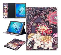 LMFULM® Tablet Étui pour Samsung Galaxy Tab S2 9,7 Pouces (SM-T810 T815 T813) PU Cuir Couverture Magnétique Housse Totem D'éléphant Motif Stent Fonction Flip Cuir pour Galaxy Tab S2 9,7