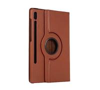 LMFULM® Tablet Étui pour Samsung Galaxy Tab S8 Ultra SM-X900/X906 (14,6 Pouces) PU Cuir Case Ultra Mince 360° Rotation Housse Protection Cover Flip Coque Marron