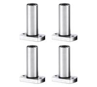 LMH8LUU Roulement linéaire de type à bord coupé double long, diamètre de trou 8mm, OD 15mm, longueur 45mm avec joint en caoutchouc double face pour CNC, imprimante 3D 4PCS