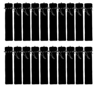 LMHEYL Lot de 20 trousses à crayons en velours avec cordon de serrage, adaptées pour stylos, pinceaux de maquillage, bijoux (noir)