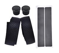 LMHHMIN 1 paire de sangles antidérapantes pour guidon de vélo de route/VTT avec embout de courroie (Noire)