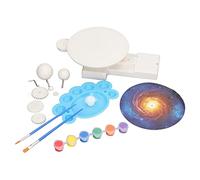 LMHHMIN 2 en 1 bricolage système solaire trois planètes stéréoscopique assemblage jouets peinture ensemble de système solaire