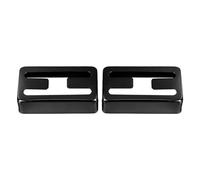 LMHHMIN 2 pièces Couvercle de Micro de Guitare Trou en H en Laiton Haute dureté Guitare électrique Double Bobine Coque de Micro (Noire)