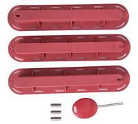 LMHHMIN 3 pièces en plastique planche de surf aileron bouchon base boîte à ailettes accessoire de planche de surf avec clé à vis (Rouge)