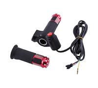 LMHHMIN 4 couleurs poignées d'accélérateur torsadées 3 vitesses avec poignée d'écran d'affichage LED pour vélo électrique (Rouge)