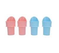 LMHHMIN 4 pièces porte-cône de crème glacée réutilisable durable congelable tasse de crème glacée cuillère cône de neige pour fête d'anniversaire