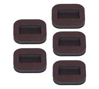 LMHHMIN 5 pièces feutre roulette tasse rectangulaire Concave chaise de bureau rouleau fixation Pad meubles roue roulette tasse pour bois dur (Brun)