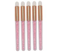 LMHHMIN 5 pièces Pinceau à lèvres en Cristal à Paillettes Rond Portable Brosse à Cils en Fibre de Laine pour Le Maquillage