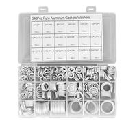 LMHHMIN 540 pièces Kit de rondelle d'étanchéité résistant à la Corrosion joint torique en alliage d'aluminium ensemble de rondelles pour Automobiles